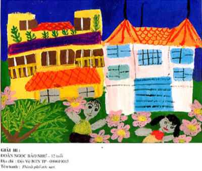 Em trồng hoa