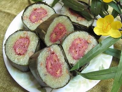 Bánh Tét Nhân Chuối                                                                                                                                   