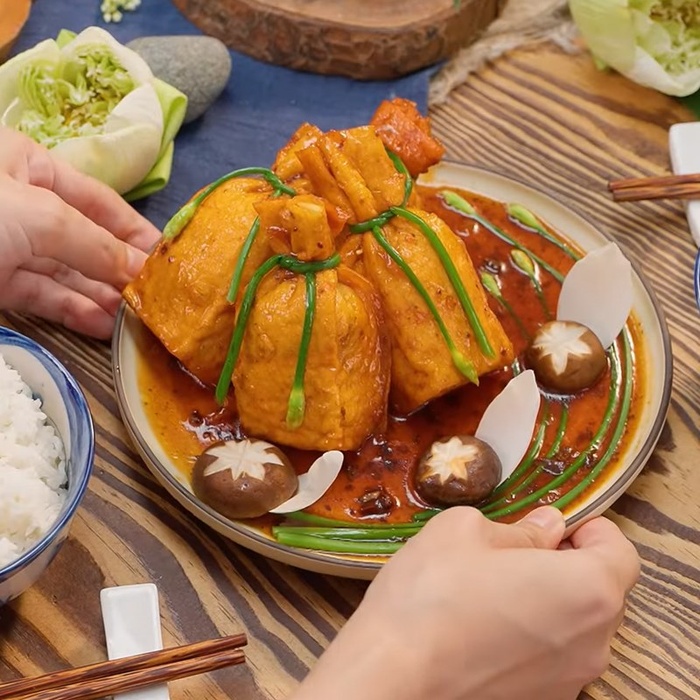 Đậu Hũ Bao Bố Hạt Sen Sốt Xí Muội                                                                                                                     