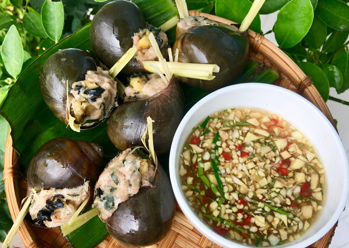 Ốc Bươu Nhồi Thịt                                                                                                                                     
