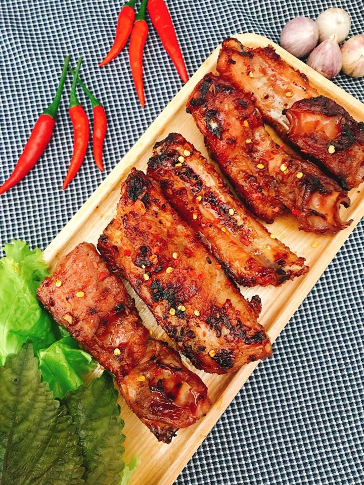 Sườn Ướp Saté Nướng                                                                                                                                   