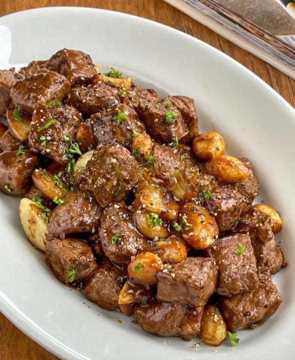 Bò Chiên Tỏi Sốt Tiêu Đen                                                                                                                             
