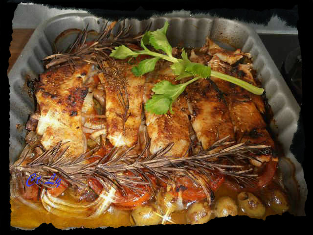 Cá Nướng Với Ô Liu (Olive)                                                                                                                            