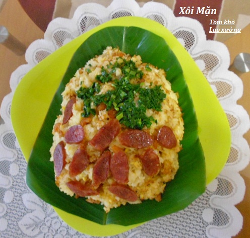 Xôi Mặn - Tôm Khô +Lạp Xưởng                                                                                                                          