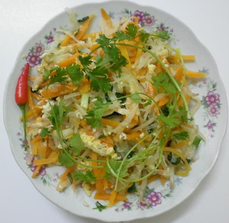 Củ Cải Xào Trứng                                                                                                                                      